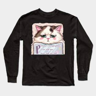 Pouting Cat Long Sleeve T-Shirt